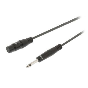 XLR-Kabel mono XLR 3-pol. female - 6.35 mm male 3.0 m Dunkelgrau