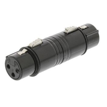 XLR-Adapter XLR 3-pol. female - XLR 3-pol. female Schwarz