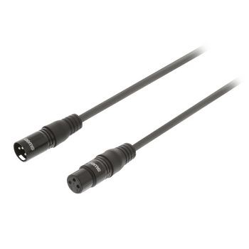 XLR-Stereokabel XLR 3-pol. male - XLR 3-pol. female 1.0 m Dunkelgrau