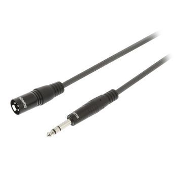 XLR-Stereokabel XLR 3-pol. male - 6.35 mm male 1.5 m Dunkelgrau