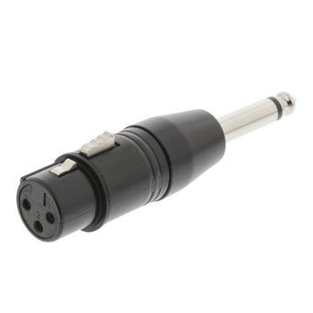 XLR-Adapter XLR 3-pol. female - 6.35 mm male Schwarz